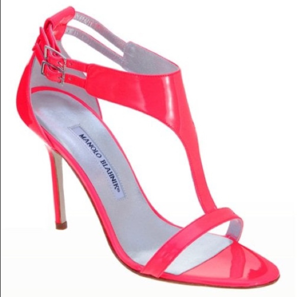 Manolo Blahnik Strittina T-Strap Sandals